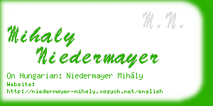 mihaly niedermayer business card