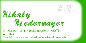 mihaly niedermayer business card